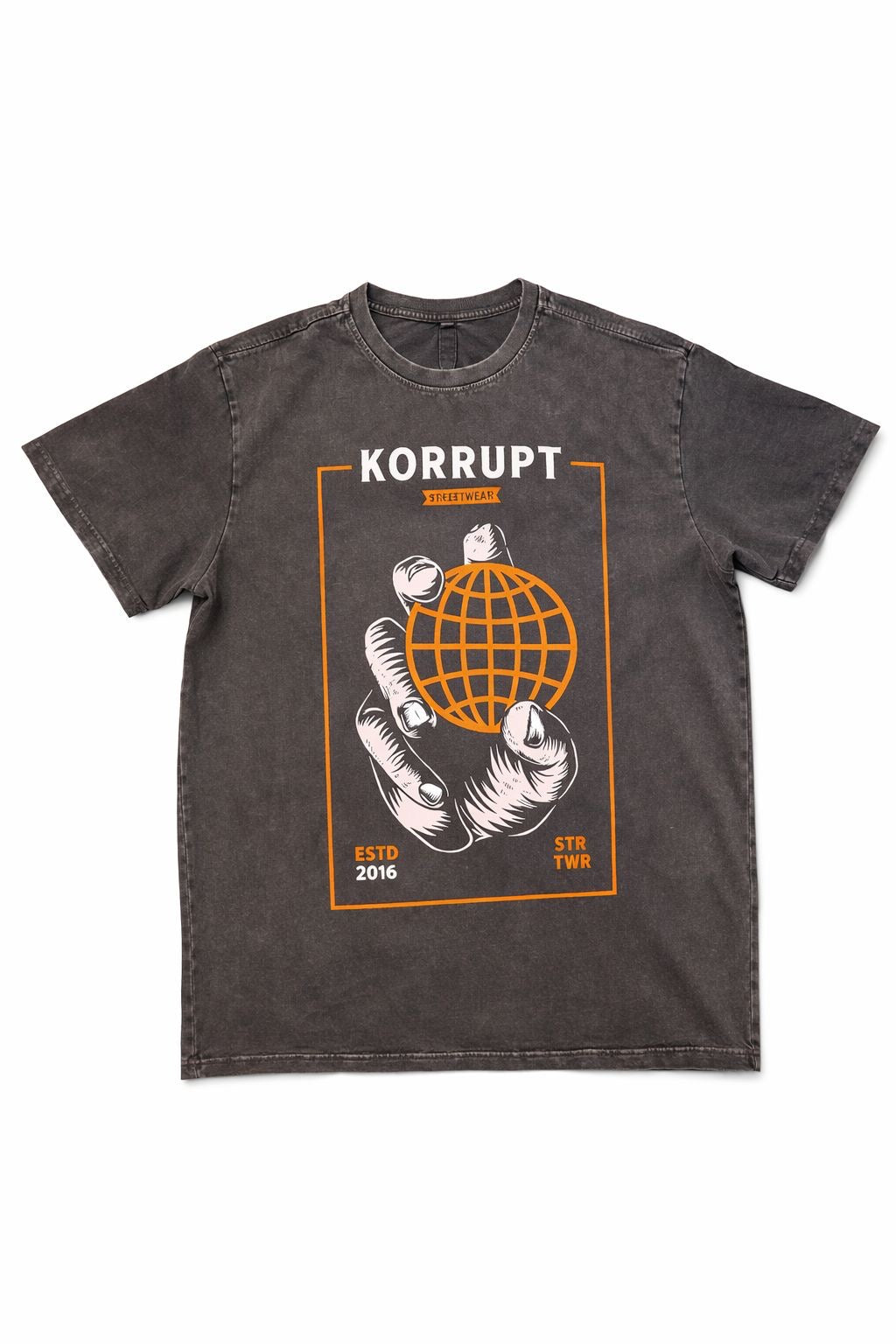 Control / Oversized acid wash Tee